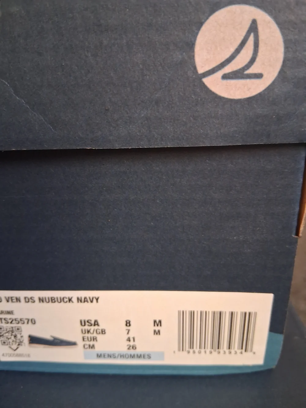Sperry Men's US SIZE 8 A/O VEN DS NUBUCK  Navy Suede Penny Loafers NEW W/BOX
